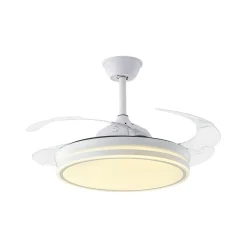 Ventilador de techo Atlantis 4 aspas retráctiles con mando a distancia blanco Ø50 cm