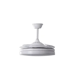 Ventilador de techo Atlantis 4 aspas retráctiles con mando a distancia blanco Ø50 cm