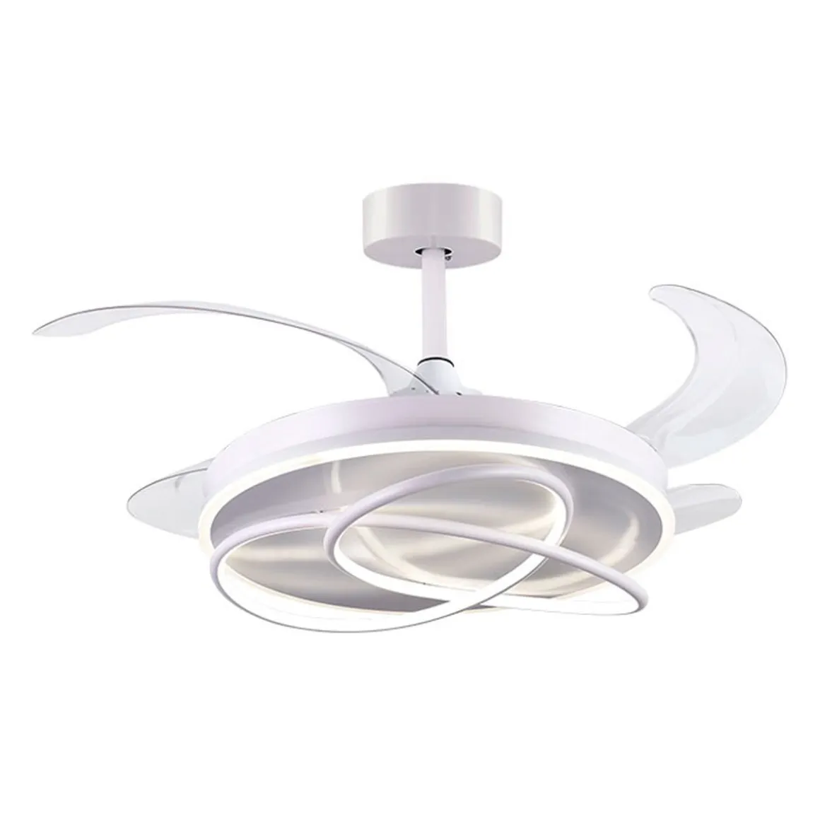 Ventilador de techo Atlas Bel Air 80W 4 aspas retráctiles blanco Ø108 cm