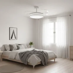 Ventilador de techo Byblos Bel Air 72W 4 aspas retráctiles blanco Ø108 cm