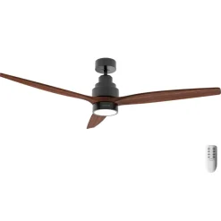 Ventilador de techo Cecotec EnergySilence Aero 5300 Black/White&Wood Design 30W 3 aspas mando a distancia