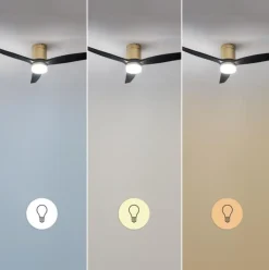 Ventilador de techo Cecotec EnergySilence Aero 5600 Aqua 40W 3 aspas Wifi dorado/negro Ø132 cm