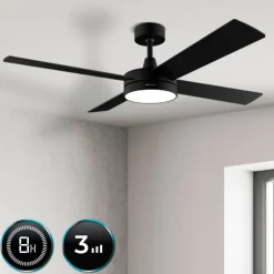 Ventilador de techo Cecotec EnergySilence Aero 5200 White/Black Line 60W 4 aspas Ø132 cm
