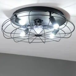Ventilador de techo Cecotec EnergySilence LampAero 600 20W 5 aspas mando a distancia negro Ø28 cm