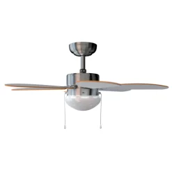 Ventilador de techo Cecotec EnergySilence Aero 350 50W 6 aspas reversibles blanco/marrón