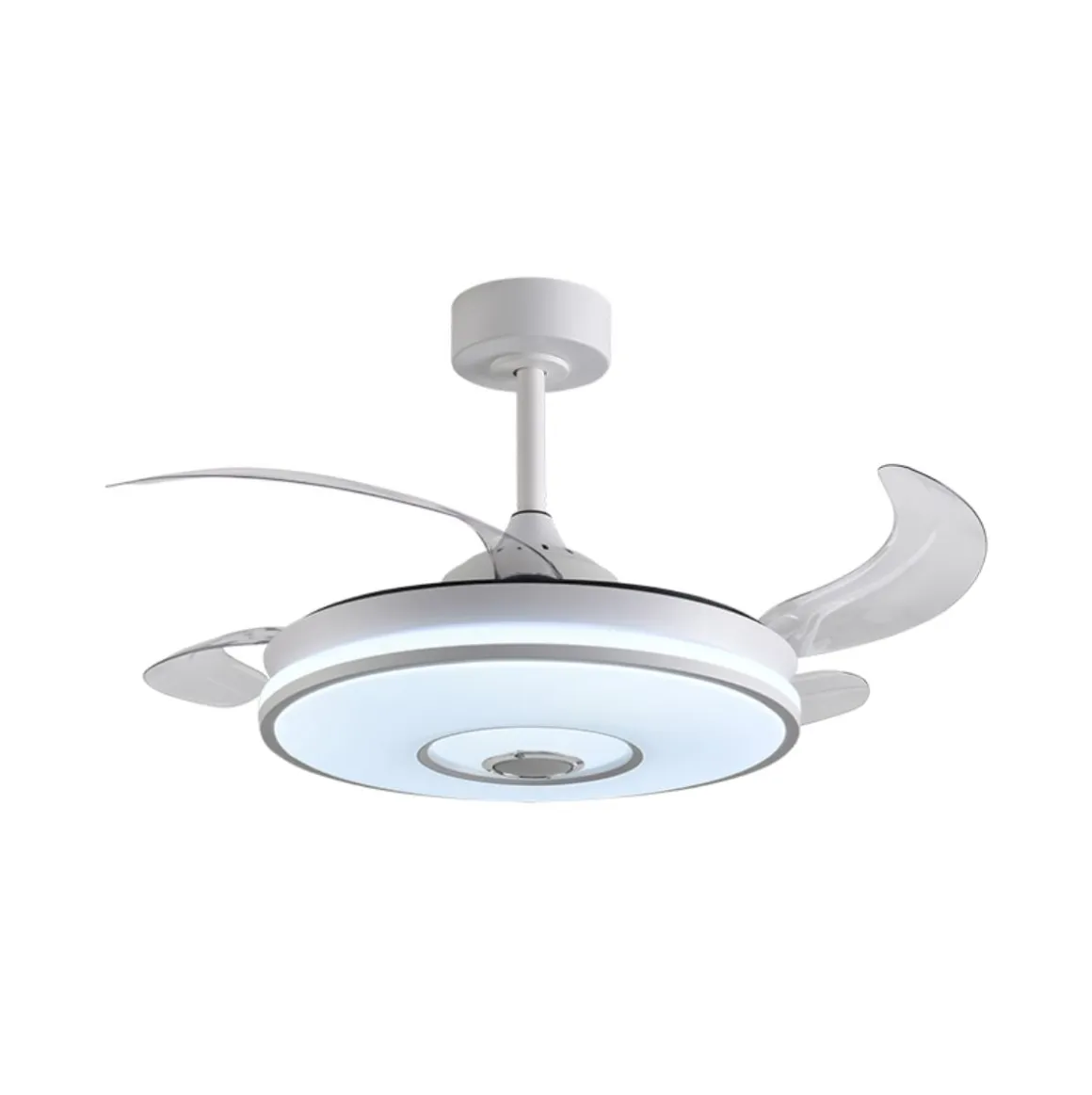 Ventilador de techo Colors Bel Air 72W 4 aspas retráctiles con altavoz Bluetooth blanco Ø108 cm