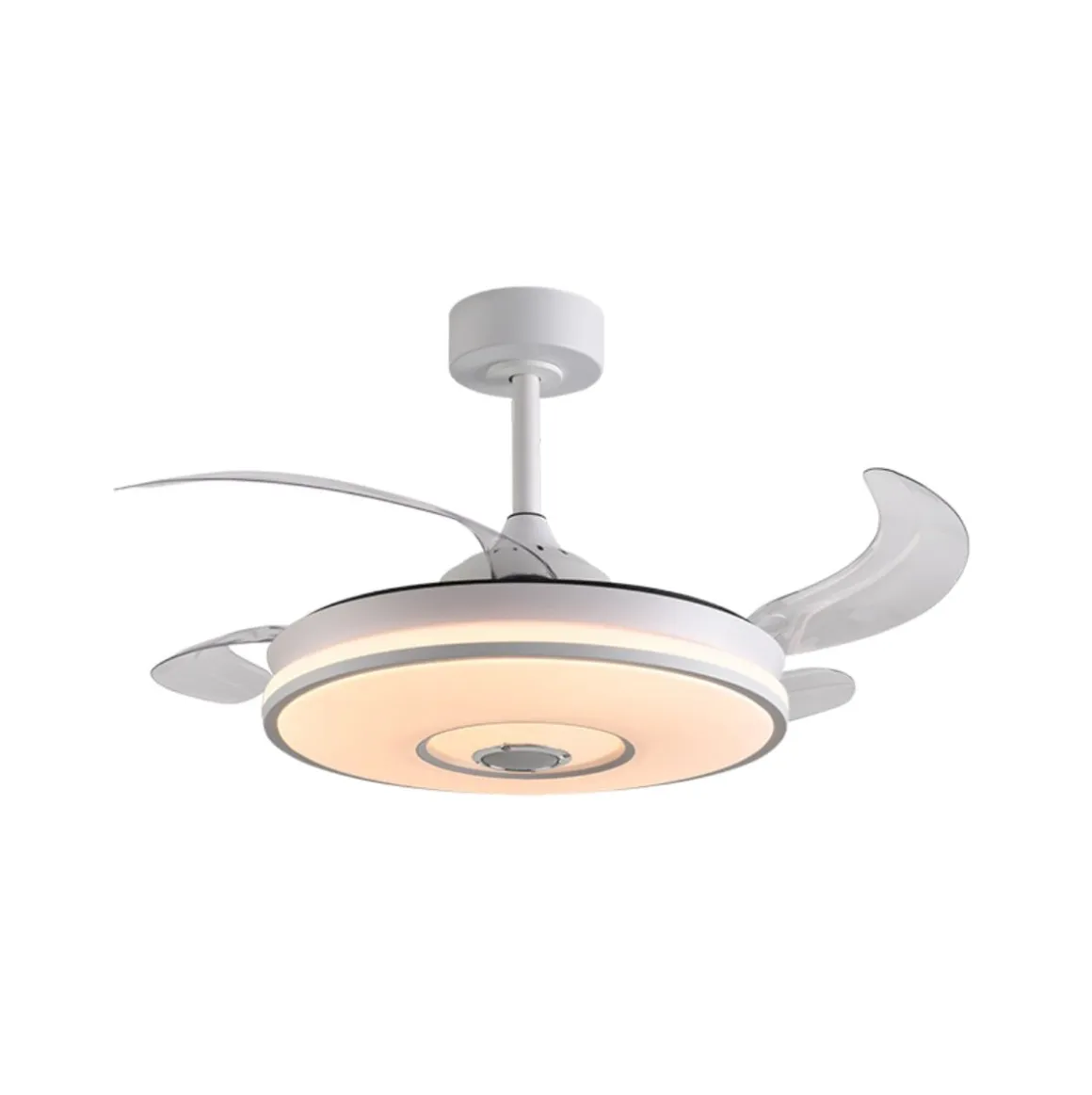 Ventilador de techo Colors Bel Air 72W 4 aspas retráctiles con altavoz Bluetooth blanco Ø108 cm