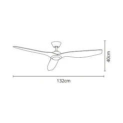 Ventilador de techo Delfos Bel Air 20W 3 aspas mando a distancia Ø132 cm