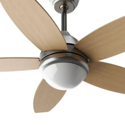 Ventilador de techo Evvo V416 55W 5 aspas 3 velocidades natural Ø106 cm