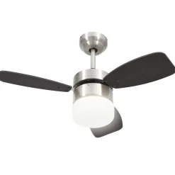 Ventilador de techo Halo 3 aspas con mando a distancia marrón oscuro Ø76 cm