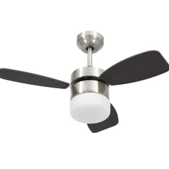 Ventilador de techo Halo 3 aspas con mando a distancia marrón oscuro Ø76 cm
