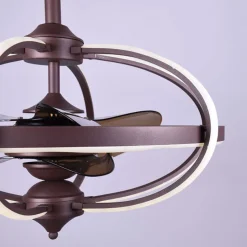 Ventilador de techo Imbat Lumit 152W 3 aspas mando a distancia marrón Ø65 cm