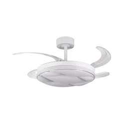 Ventilador de techo Karnak Bel Air 72W 4 aspas retráctiles blanco Ø108 cm