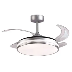 Ventilador de techo Kepler Bel Air 72W aspas retráctiles mando a distancia Ø108 cm