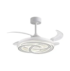 Ventilador de techo Nudos Bel Air 200W 4 aspas retráctiles con luz LED blanco Ø108 cm