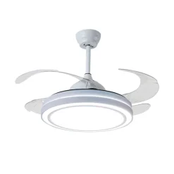 Ventilador de techo Quebec Bel Air 72W 4 aspas retráctiles mando a distancia blanco Ø108 cm