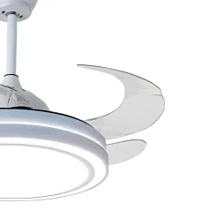 Ventilador de techo Quebec Bel Air 72W 4 aspas retráctiles mando a distancia blanco Ø108 cm