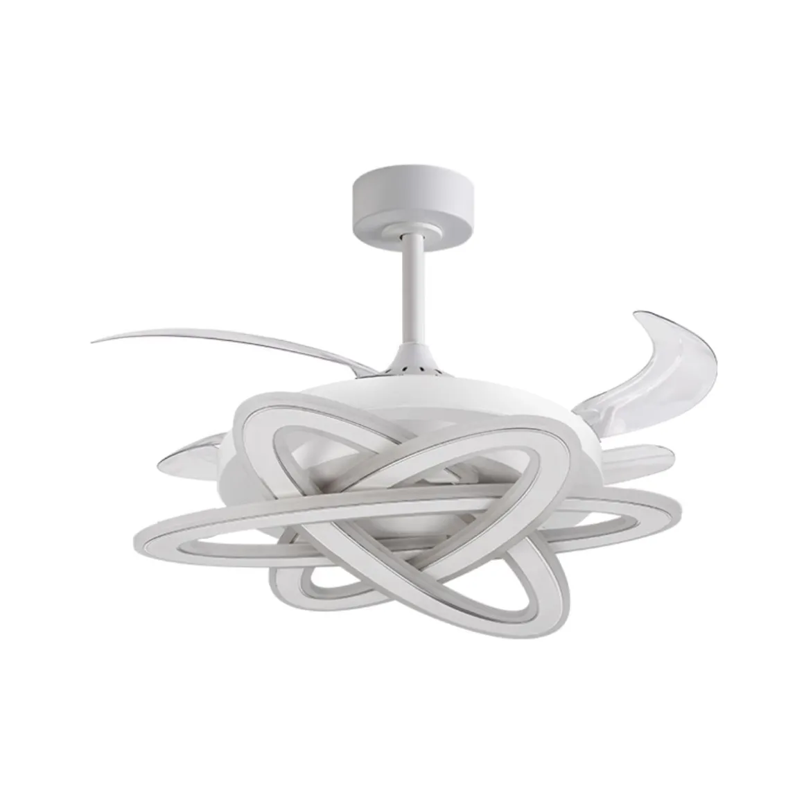 Ventilador de techo Saturno Bel Air 200W 4 aspas retráctiles con luz LED blanco Ø108 cm