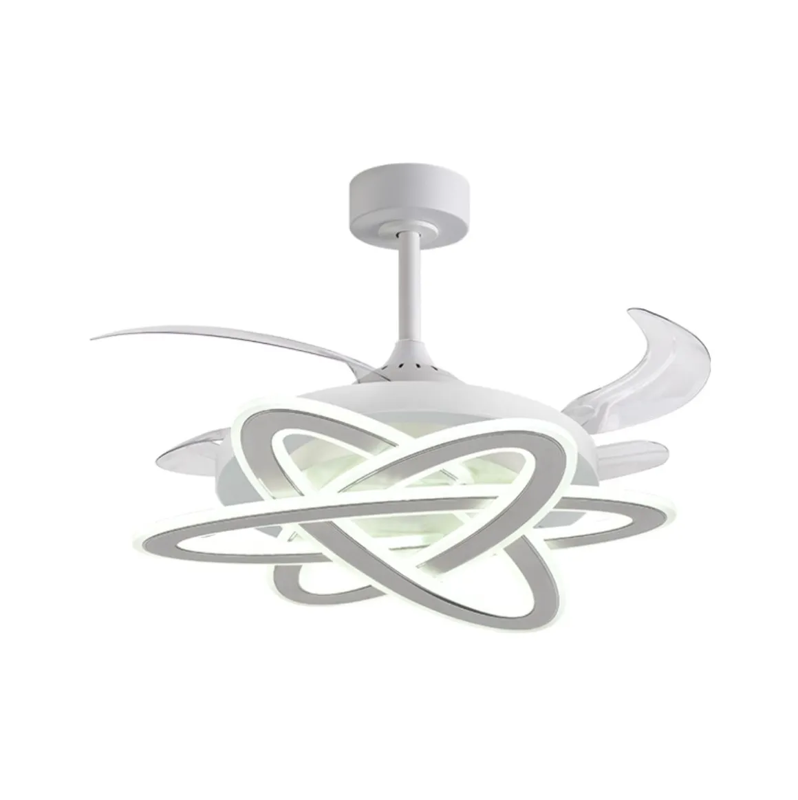 Ventilador de techo Saturno Bel Air 200W 4 aspas retráctiles con luz LED blanco Ø108 cm