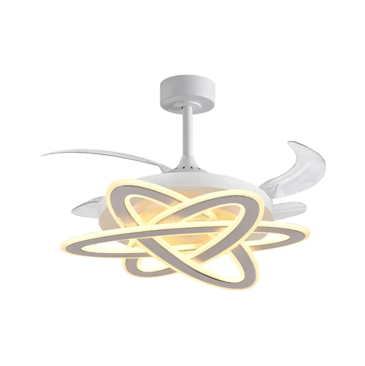 Ventilador de techo Saturno Bel Air 200W 4 aspas retráctiles con luz LED blanco Ø108 cm