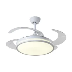 Ventilador de techo Toronto Bel Air 72W 4 aspas retráctiles mando a distancia blanco Ø108 cm