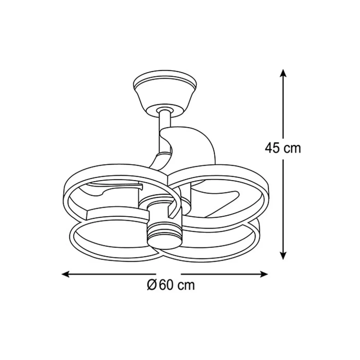 Ventilador de techo Trébol Bel Air DC LED 100+100W blanco Ø60x45 cm