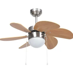 Ventilador de techo VidaXL 39W con lámpara Ø76 cm