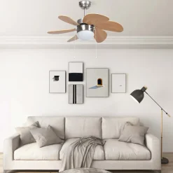 Ventilador de techo VidaXL 39W con lámpara Ø76 cm