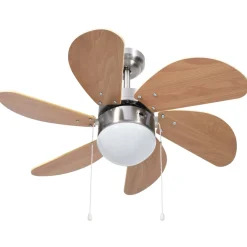 Ventilador de techo VidaXL 39W con lámpara Ø76 cm