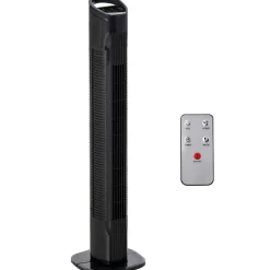 Ventilador de torre Borgoña Homcom 3 modos + 3 velocidades negro 78,5 cm