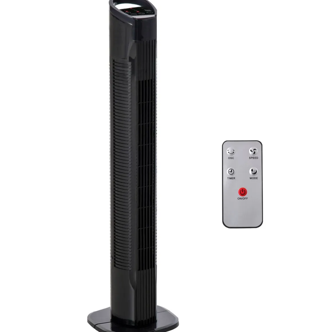 Ventilador de torre Borgoña Homcom 3 modos + 3 velocidades negro 78,5 cm