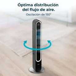Ventilador de torre Cecotec EnergySilence 9090 Skyline Smart Light 60W mando a distancia negro 106 cm