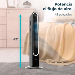 Ventilador de torre Cecotec EnergySilence 9090 Skyline Smart Light 60W mando a distancia negro 106 cm