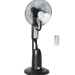 Ventilador nebulizador Wind Homcom 90W 3 modos 5 aspas negro 120 cm
