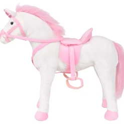 Vidaxl unicornio de peluche de pie blanco y rosa xxl