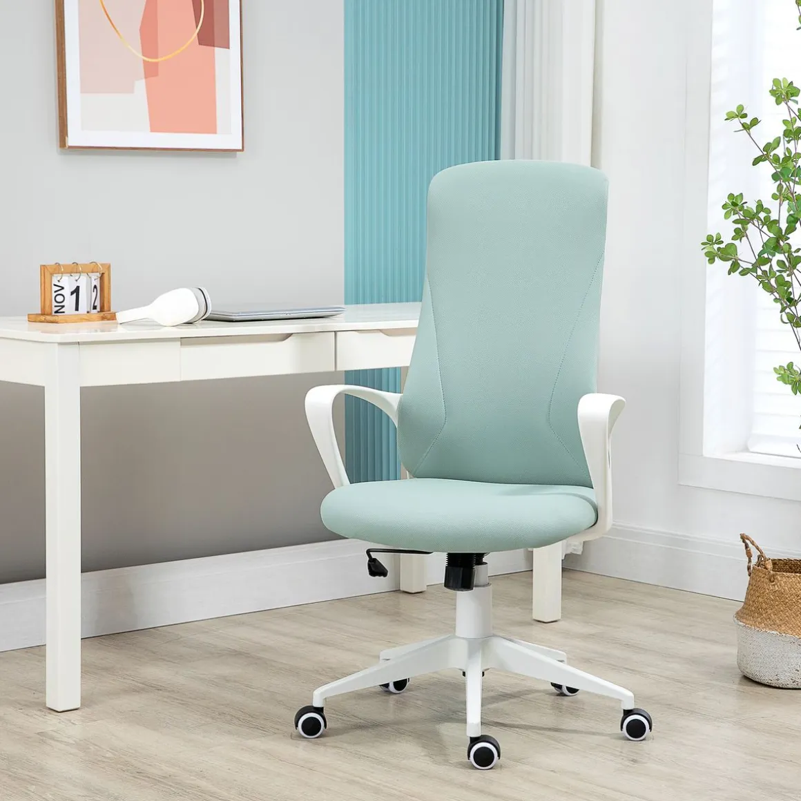 Vinsetto silla de oficina giratoria altura ajustable silla de escritorio para adolescente - base
