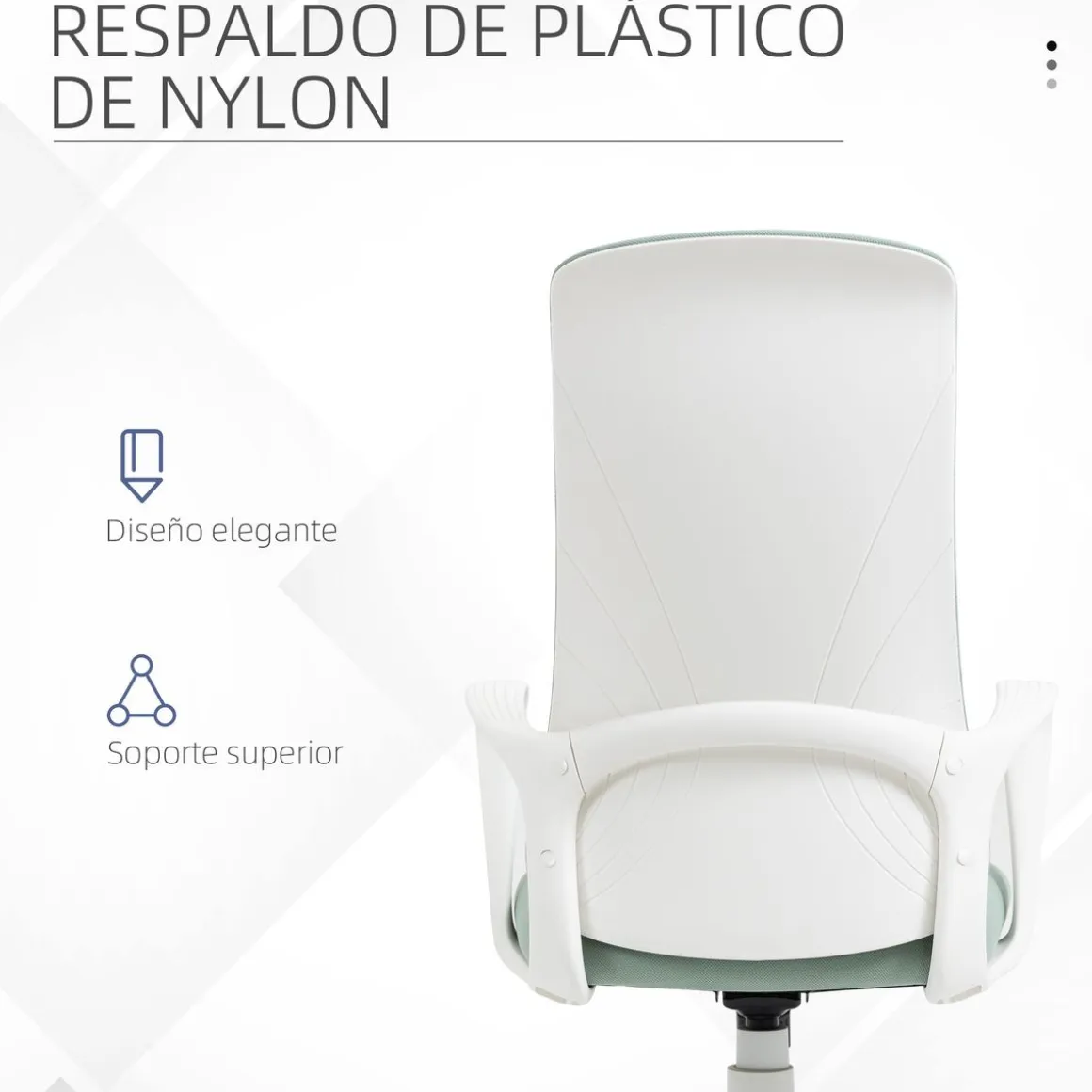 Vinsetto silla de oficina giratoria altura ajustable silla de escritorio para adolescente - base
