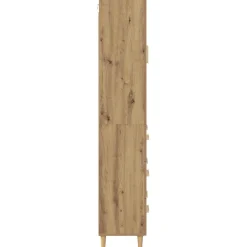 Vitrina Meryem 2 puertas + 3 cajones natural 180x69,5x34 cm
