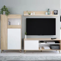 Vitrina Relax Plus 3 puertas apertura push 142x77x33 cm