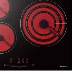 Vitrocerámica Infiniton VIT3N30 3 zonas 9 potencias negro 60 cm