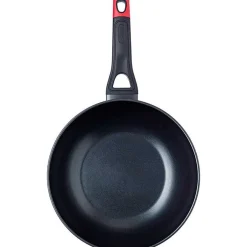 Wok Óptima+ Pyrex aluminio forjado antiadherente negro Ø28 cm