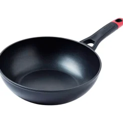 Wok Óptima+ Pyrex aluminio forjado antiadherente negro Ø28 cm
