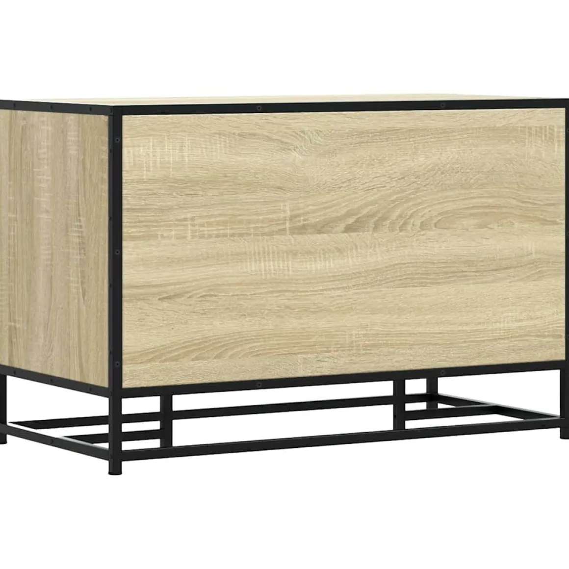 Zapatero Bench banco con cajón y compartimentos natural/negro 53,5x80x40 cm