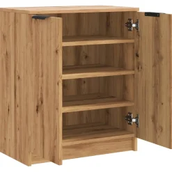 Zapatero Brujas 2 puertas roble 70x59x35 cm