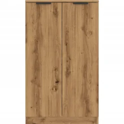 Zapatero Bruselas 2 puertas roble 100,5x59x35 cm