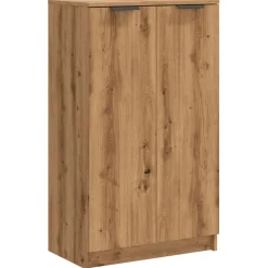 Zapatero Bruselas 2 puertas roble 100,5x59x35 cm