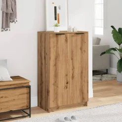 Zapatero Bruselas 2 puertas roble 100,5x59x35 cm