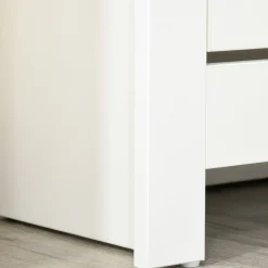 Zapatero Carmen Homcom 2 cajones abatibles blanco/natural 80x72x26 cm
