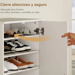 Zapatero Colibrí Homcom 6 estantes interiores 14 pares blanco 108x55x35 cm