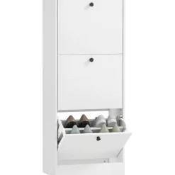 Zapatero Emue Homcom de 3 cajones blanco 115x47x28 cm